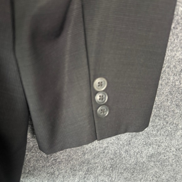 Brooks 346 Blazer Men 46L Black Wool Two Button Business Office Work Sports Coat - Picture 11 of 12